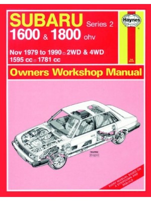 SUBARU 1600 & 1800 PETROL 1979-90 - OWNERS WORKSHOP MANUAL