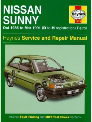NISSAN SUNNY 1982-91 - HAYNES SERVICE AND REPAIR MANUAL