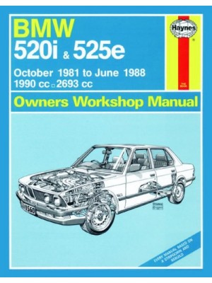 BMW 520i & 525i PETROL 1981-88 - OWNERS WORKSHOP MANUAL