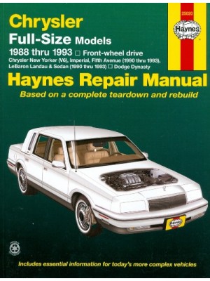 CHRYSLER FULL SIZE FWD 88-93 HAYNES REPAIR MANUAL