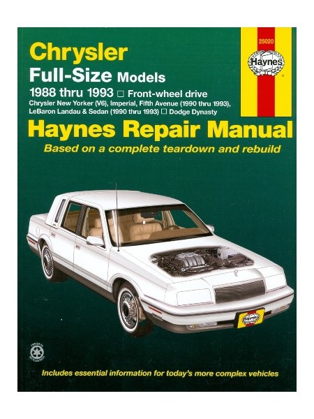 CHRYSLER FULL SIZE FWD 88-93 HAYNES REPAIR MANUAL