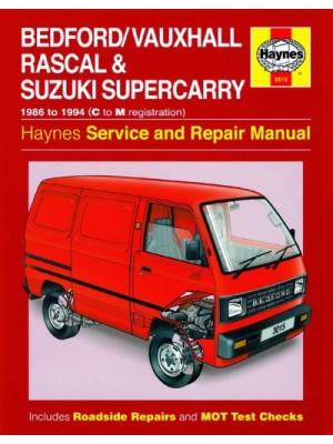 BEDFORD/VAUXHALL RASCAL & SUZUKI SUPERCARRY 1986-94 - REPAIR MANUAL