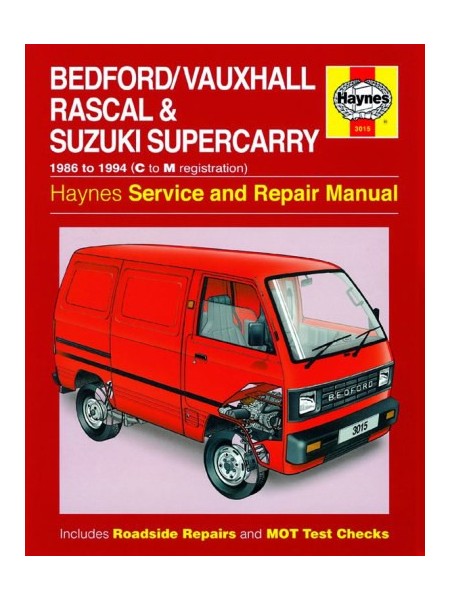 BEDFORD/VAUXHALL RASCAL & SUZUKI SUPERCARRY 1986-94 - REPAIR MANUAL