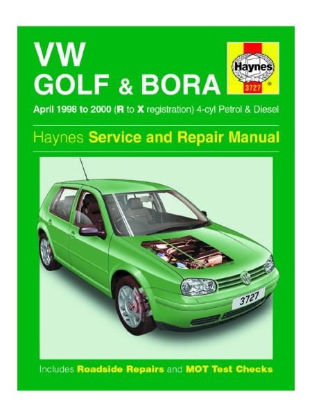 VW GOLF & BORA PETROL & DIESEL 1998-00 - OWNERS WORKSHOP MANUAL