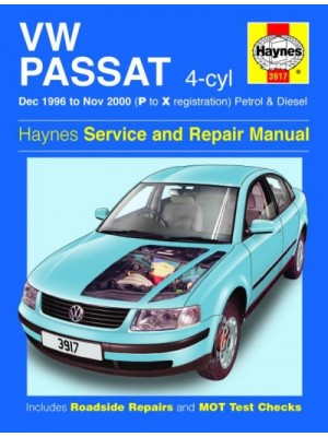 VW PASSAT 4 CYL PETROL & DIESEL 1996-2000 - OWNERS WORKSHOP MANUAL