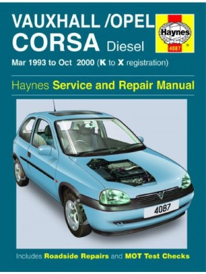 OPEL / VAUXHALL CORSA DIESEL 1993-2000 - OWNERS WORKSHOP MANUAL