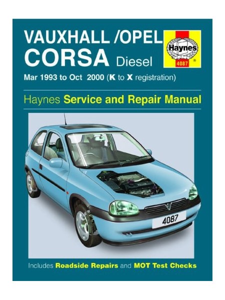OPEL / VAUXHALL CORSA DIESEL 1993-2000 - OWNERS WORKSHOP MANUAL