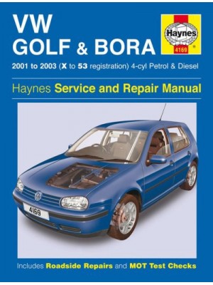 VW GOLF & BORA 4 CYL PETROL & DIESEL 2001-03 - OWNERS WORKSHOP MANUAL