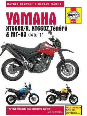 YAMAHA XT660 & MT-03     2004-11 - SERVICE & REPAIR MANUAL