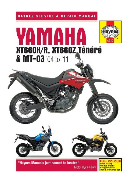 YAMAHA XT660 & MT-03     2004-11 - SERVICE & REPAIR MANUAL