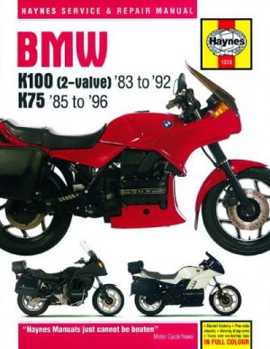 BMW K100 & 75 2-VALVE MODELS 1983-96 - OWNERS WORKSHOP MANUAL