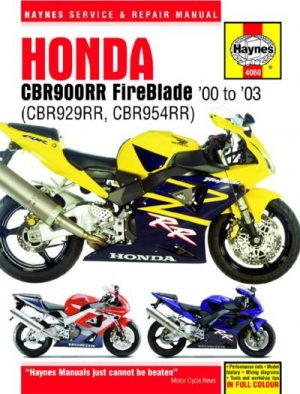 HONDA CBR900RR FIREBLADE 2000-03 - OWNERS WORKSHOP MANUAL