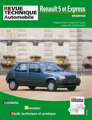 RTA711 RENAULT SUPER 5 ET EXPRESS 956, 0.9 A 1.4 SAUF GT TURBO