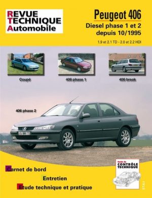 RTA589 PEUGEOT 406 DIESEL PHASE 1 ET 2 DEPUIS 10/1995