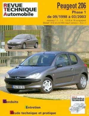 RTA103 PEUGEOT 206 PHASE 1 ESSENCE/DIESEL DE 09/98 À 03/03