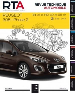 RTA803 PEUGEOT 308 I PHASE 2 1.6 E-HDI 112 -115 CH