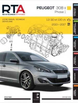 RTA833 PEUGEOT 308 II Ph.1 1.2i 110 ET 130ch 2013-2017