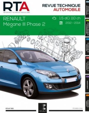 RTA801 RENAULT MEGANE III PHASE 22 1.5dCi 110ch 2012-14