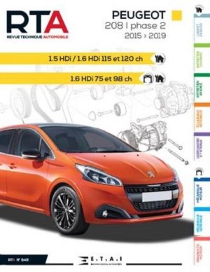 RTA849 PEUGEOT 208 Ph.2 1.5HDi, 1.6HDi 75-98-115-120ch 2015-19