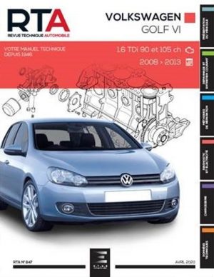 RTA847 VOLKSWAGEN GOLF VI 1.6TDi 90 ET 105ch 2008-2013