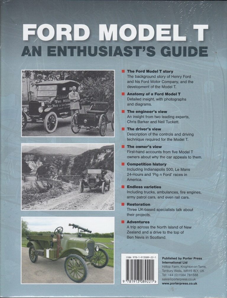 FORD MODEL T: ENTHUSIAST'S GUIDE 1908 TO 1927
