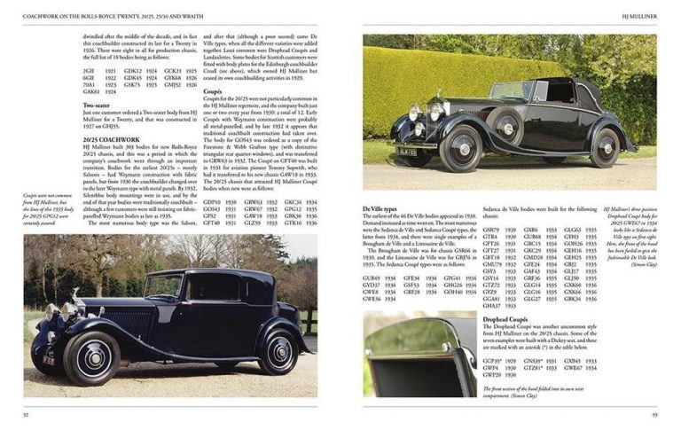 COACHWORK ON ROLLS-ROYCE TWENTY, 20/25, 25/30 & WRAITH 1922-1939