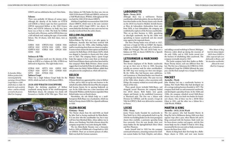 COACHWORK ON ROLLS-ROYCE TWENTY, 20/25, 25/30 & WRAITH 1922-1939