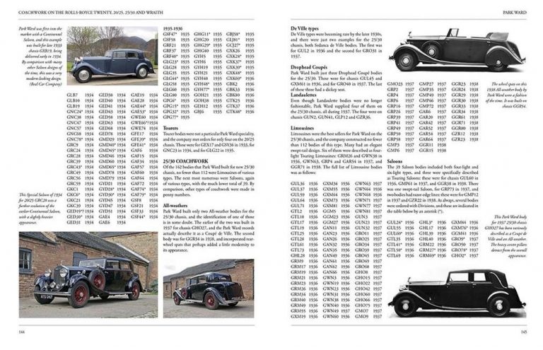 COACHWORK ON ROLLS-ROYCE TWENTY, 20/25, 25/30 & WRAITH 1922-1939