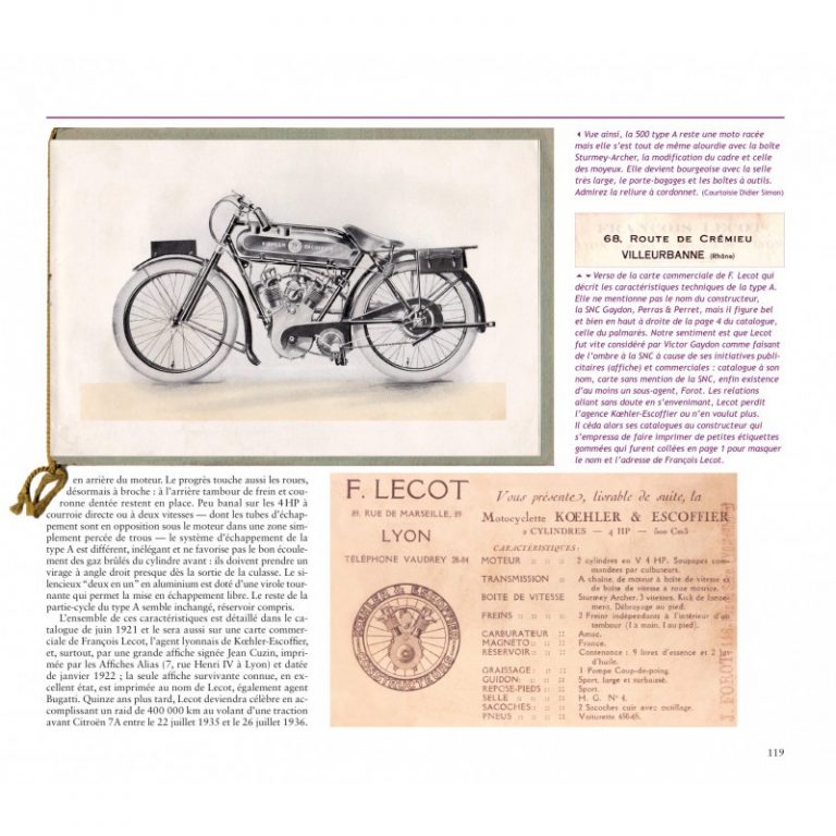 LES VRAIES MOTOS KOEHLER-ESCOFFIER