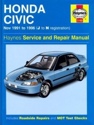 HONDA CIVIC PETROL 1991-96 - OWNERS WORKSHOP MANUAL