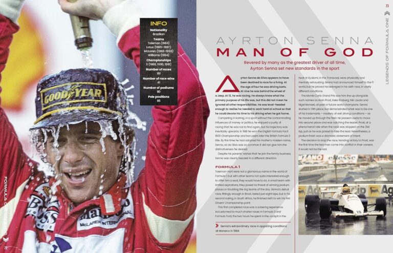 FORMULA ONE LEGENDS : THE GREATEST DRIVERS, THE GREATEST RACES