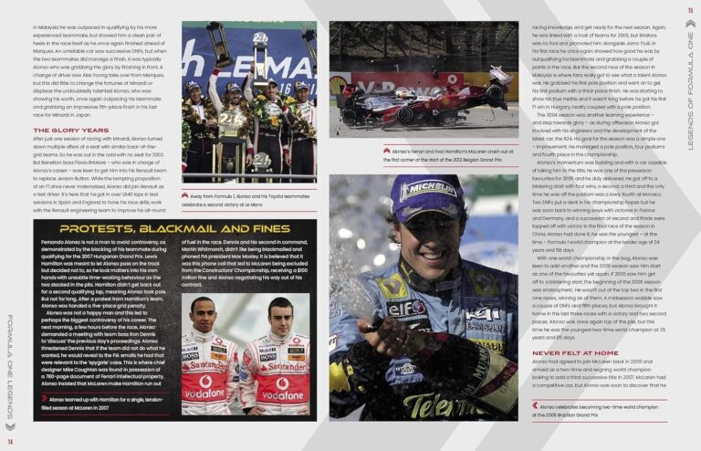 FORMULA ONE LEGENDS : THE GREATEST DRIVERS, THE GREATEST RACES